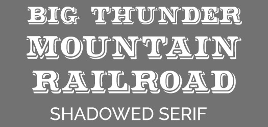 Free Big Thunder Mountain Railroad Font