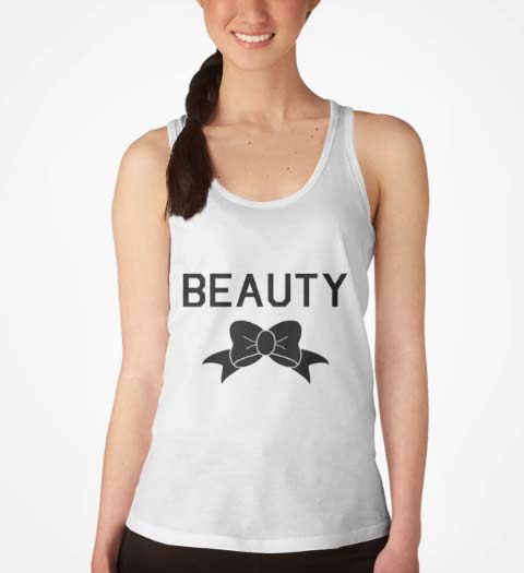 Beauty and the Beast Bow Tank Top