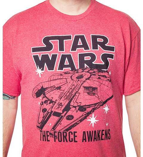 Red Millennium Falcon: Star Wars shirts