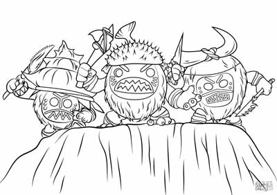Kakamora Coloring Pages from Moana