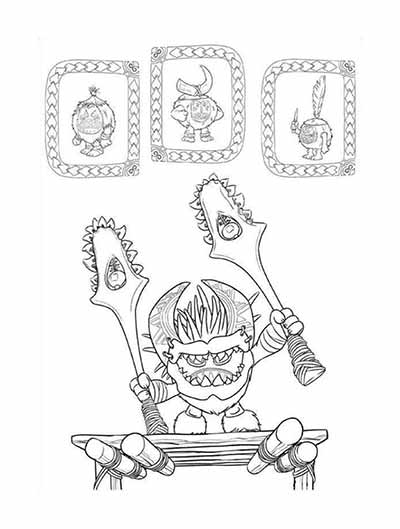 Kakamora Coloring Pages from Moana