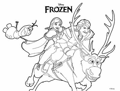 Free Frozen Coloring Pages