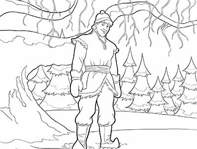 Kristoff Coloring Pages from Frozen
