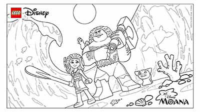 Leog Coloring Pages from Moana