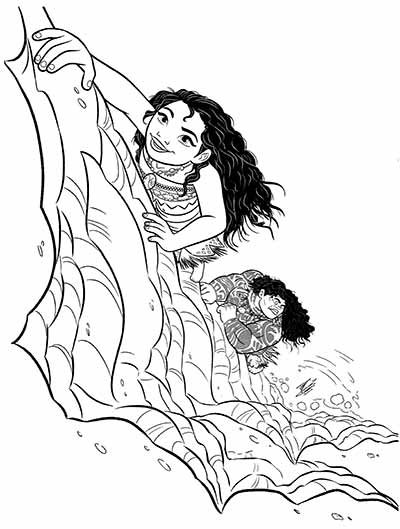 Maui Coloring Pages from Moana