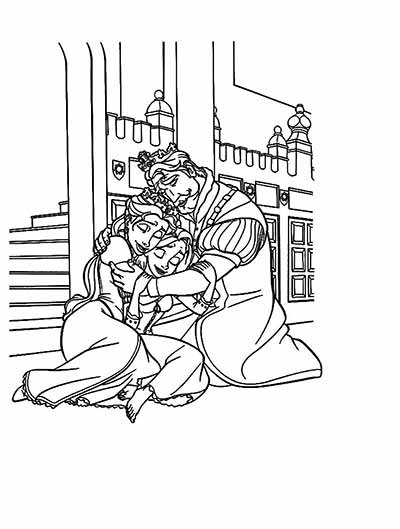Rapunzel Family Coloring Pages