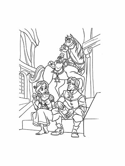 Rapunzel Coloring Page from Tangled by Disney