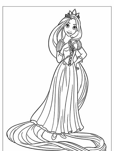 Rapunzel Coloring Pages from Tangled