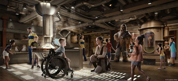 Disney Cruise mockup of Star Wars: Cargo Bay