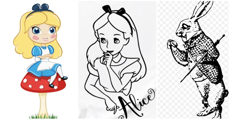 Alice in Wonderland SVG files