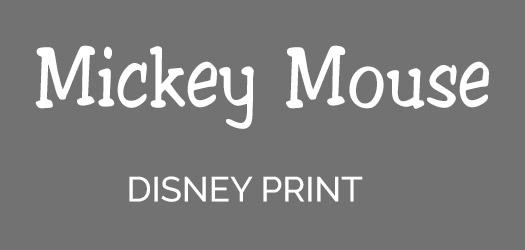 Free Disney Print Font