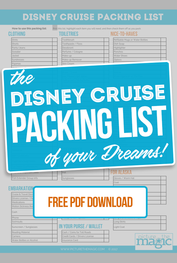 Free Download: Disney Cruise Packing List!
