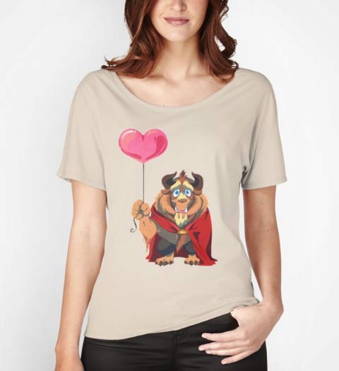 Beast and the Balloon: Beauty and the Beast Tshirt