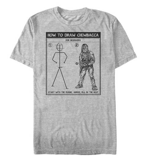 How to Draw Chewbacca: Funny Star Wars T-Shirt