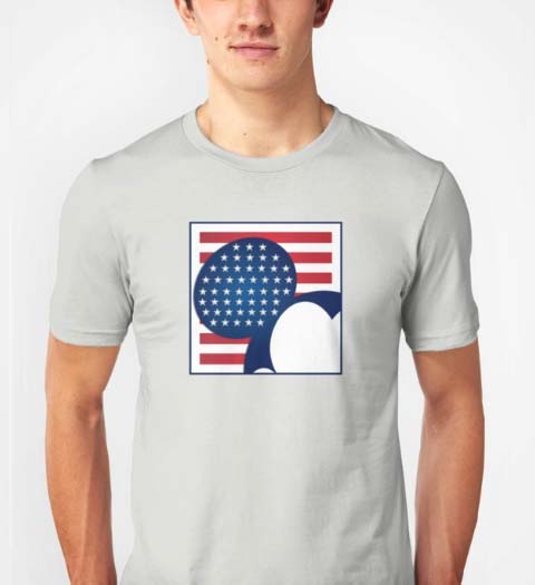 USA! Mickey Mouse Stamp Shirt