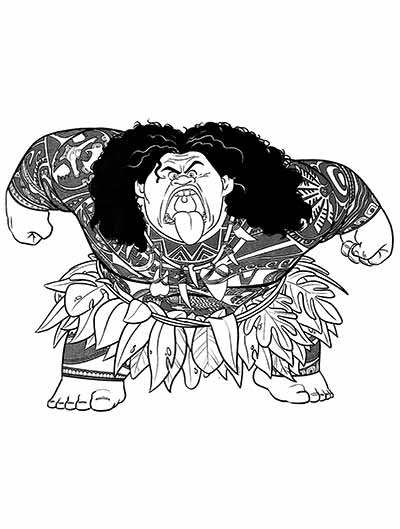 Maui Coloring Pages from Moana