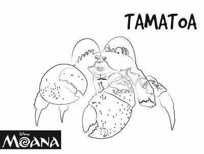 Tamatoa Coloring Pages from Moana