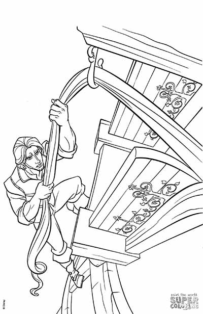 Flynn Rider Coloring Pages from Tangled
