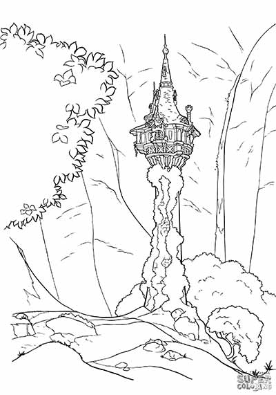 Tower Coloring Pages from Tangled