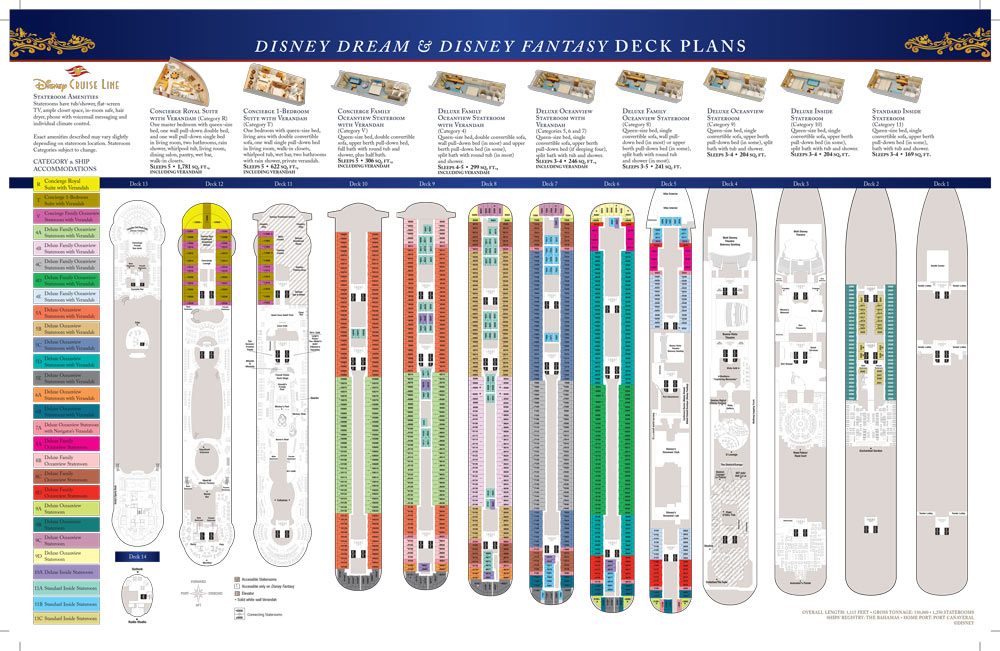 Disney Dream Map & Deck Plan