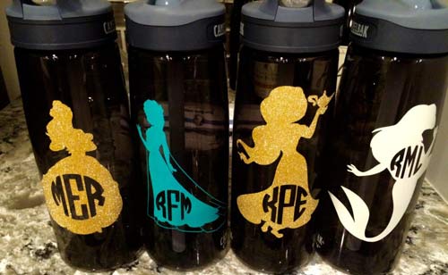 How to Make a Disney Princess Monogrammed Water Bottle