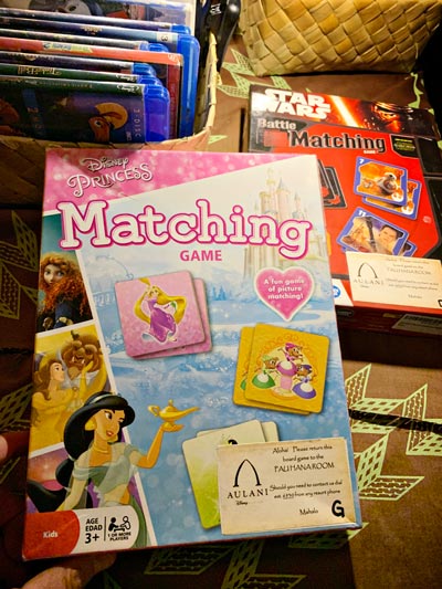 You can Check Out Board Games at Aulani Disney resort