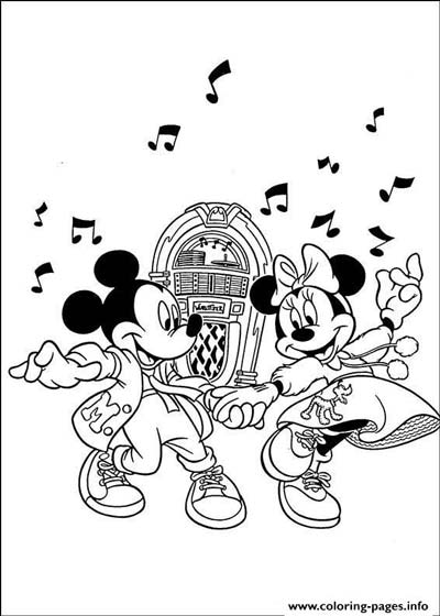 Mickey and Minnie Coloring Pages