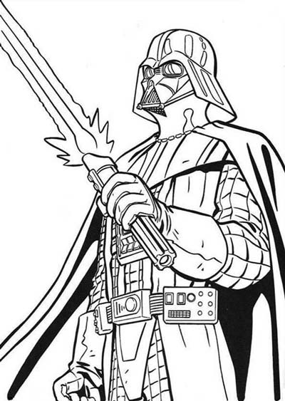 UPDATED 101 Star Wars Coloring Pages...Darth Vader ...