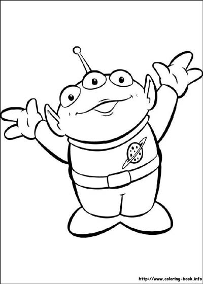 Alien Coloring Page from Toy Story