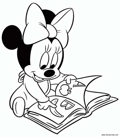 Baby Minnie Mouse Coloring Pages