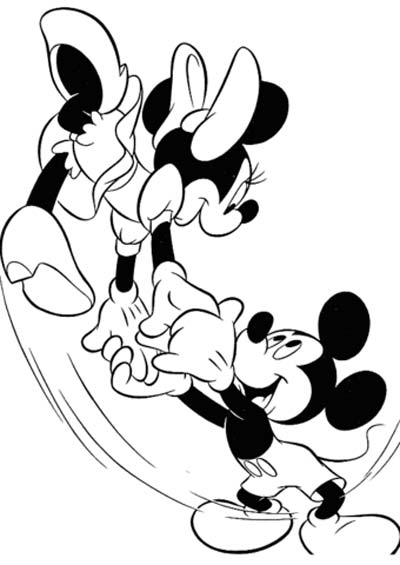 Mickey and Minnie Coloring Pages