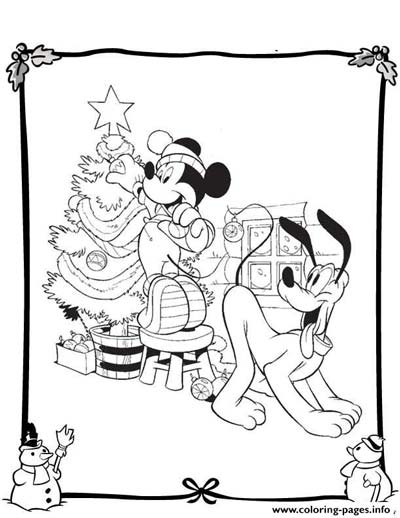 Mickey Mouse Christmas Coloring Pages