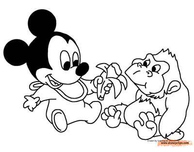 Baby Mickey Mouse Coloring Pages