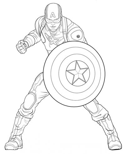 Updated 50 Captain America Coloring Pages