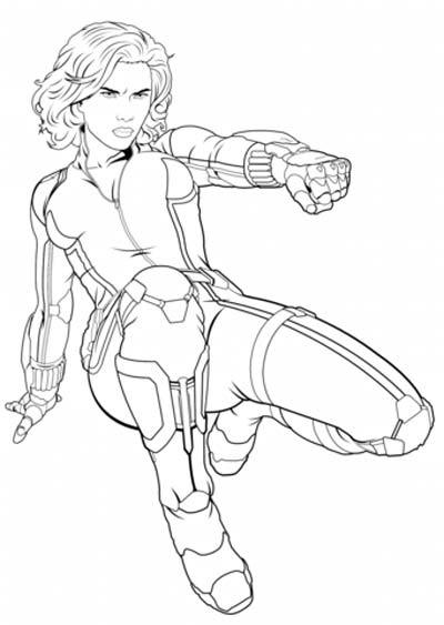 Black Widow Coloring Pages