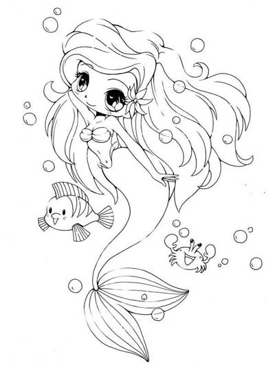 Baby Little Mermaid Coloring Pages