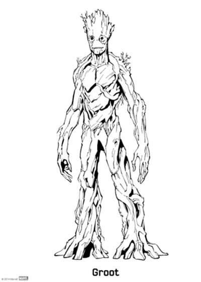 Groot Coloring Pages