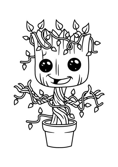 Baby Groot Coloring Pages