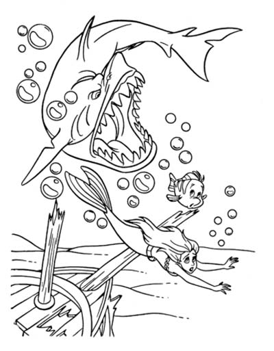 Little Mermaid Flounder Coloring Pages