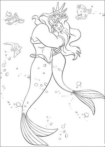 King Triton Coloring Pages
