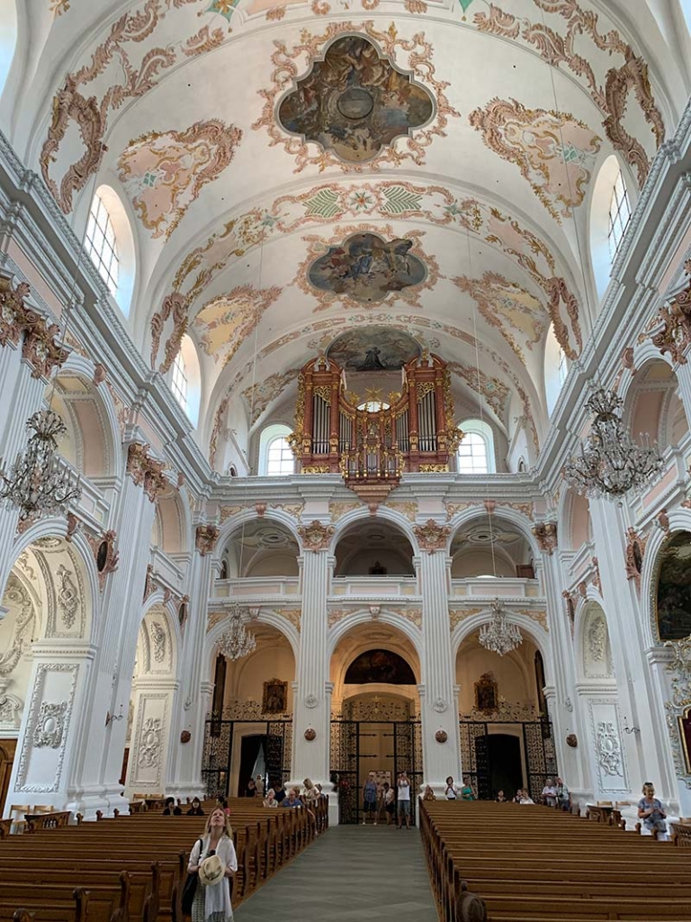 Inside of Jesuit Church in Lucerne, Switzerland
