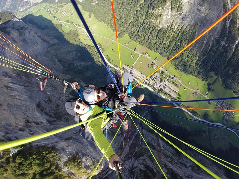 Paragliding from Murren, Switzerland