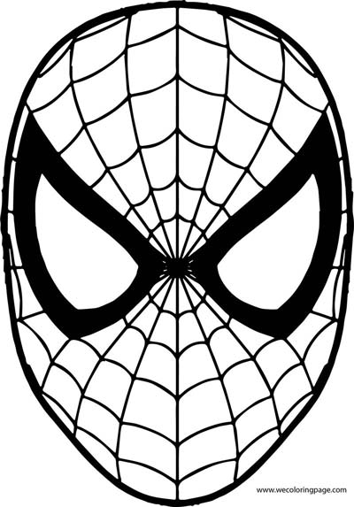 Spiderman Mask Coloring Pages