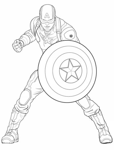 Captain America Coloring Pages