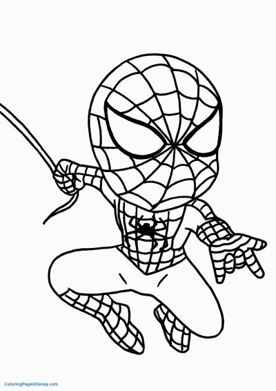 Baby Spiderman Coloring Pages