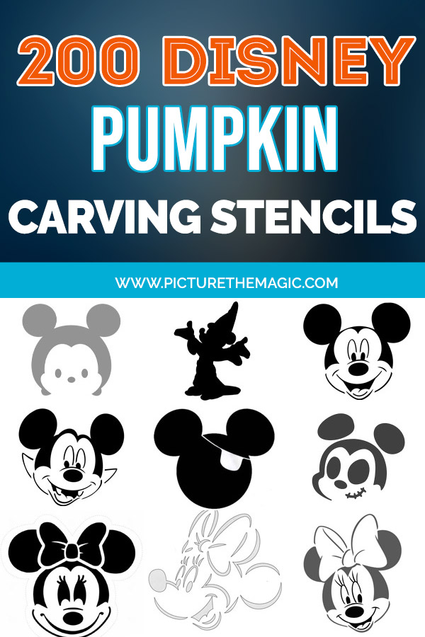 Over 200 Disney Pumpkin Stencils...Halloween Jack o'Lanterns! Carve your favorite Disney character: Mickey Mouse, Minnie Mouse, Goofy, Donald, Daisy, Pixar, Disney Princesses...and so many more. #disney #pumpkin #halloween #craft #carve #stencils