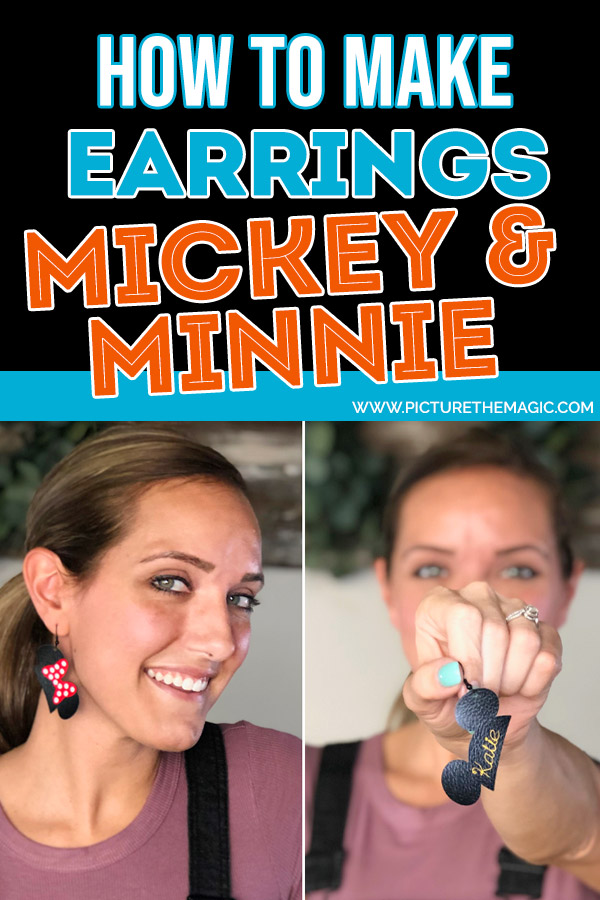 Minnie and Mickey Faux Leather Earrings