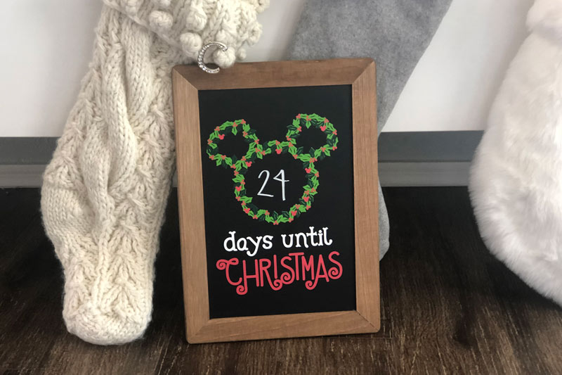 Disney Christmas Countdown made with Cricut