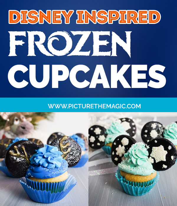 Frozen and Frozen 2 Cupcakes! Elsa & Sven cupcakes are so cute. Learn how to make them for a Frozen party ideas. #frozen #frozen2 #disney