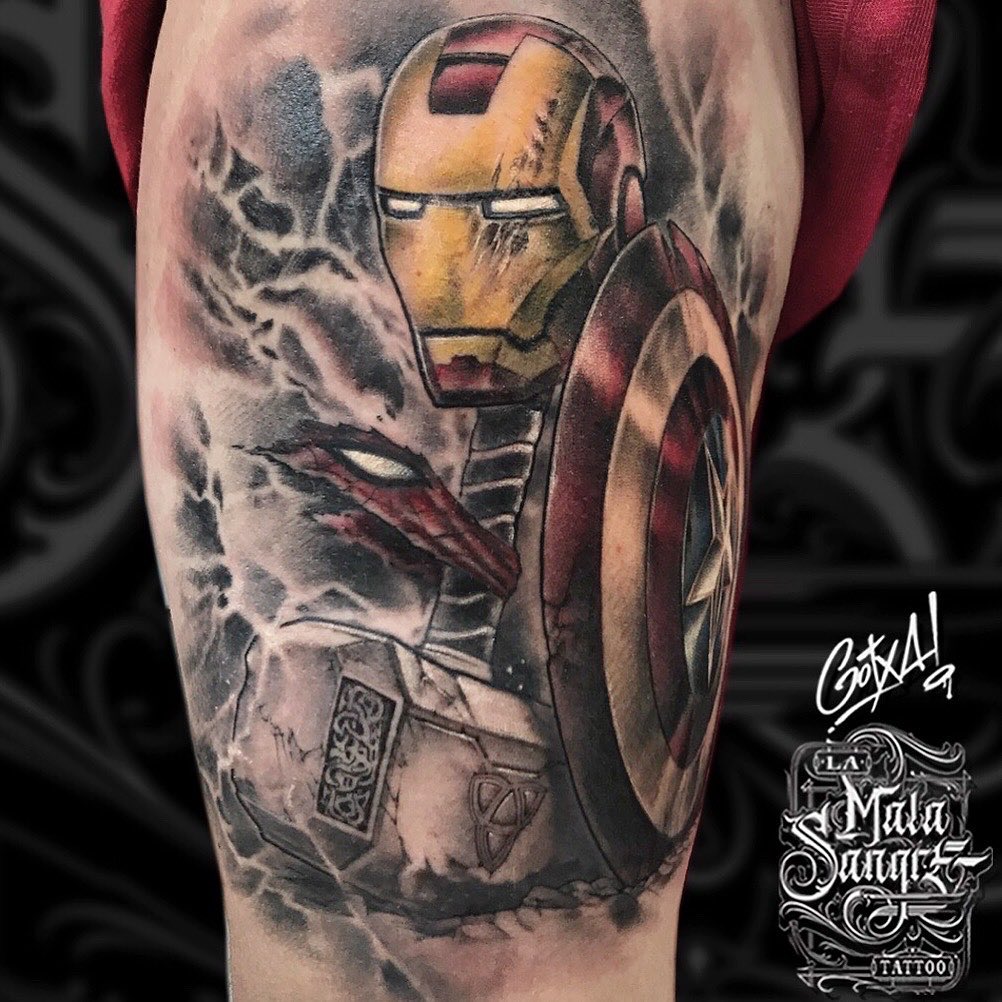Bold Iron Man Tattoos